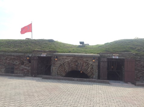 They were all sunk deep into the hillside