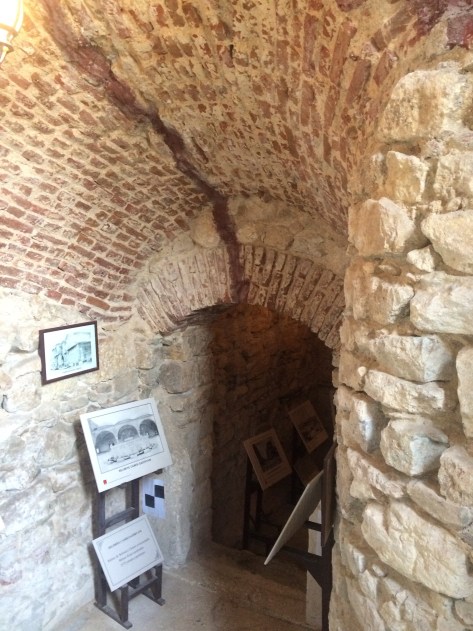 Leading down to a bunker