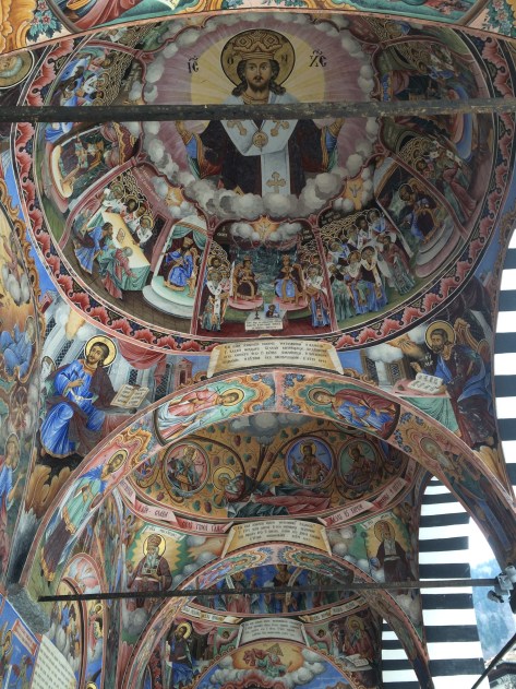 Images from outside the church. The paintings inside the church are similar.